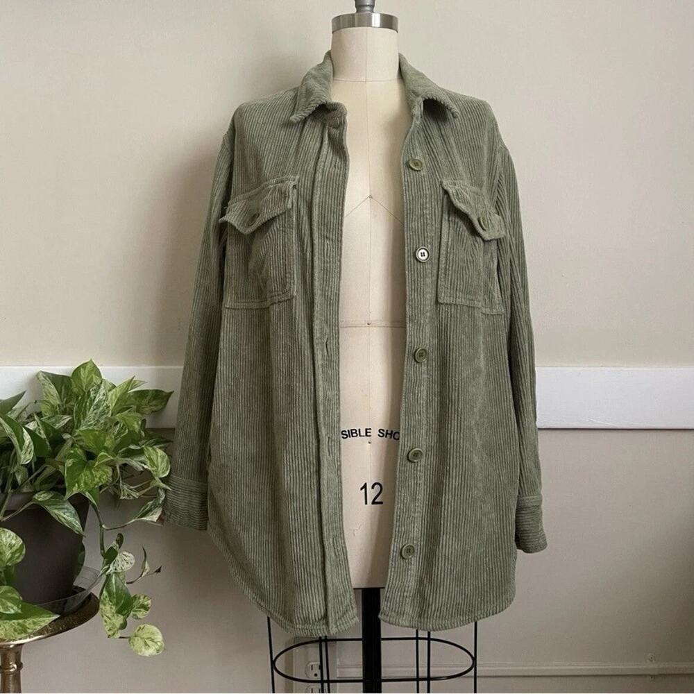 Reformation Jennings Corduroy Jacket - S - Artichoke - Picture 5 of 8